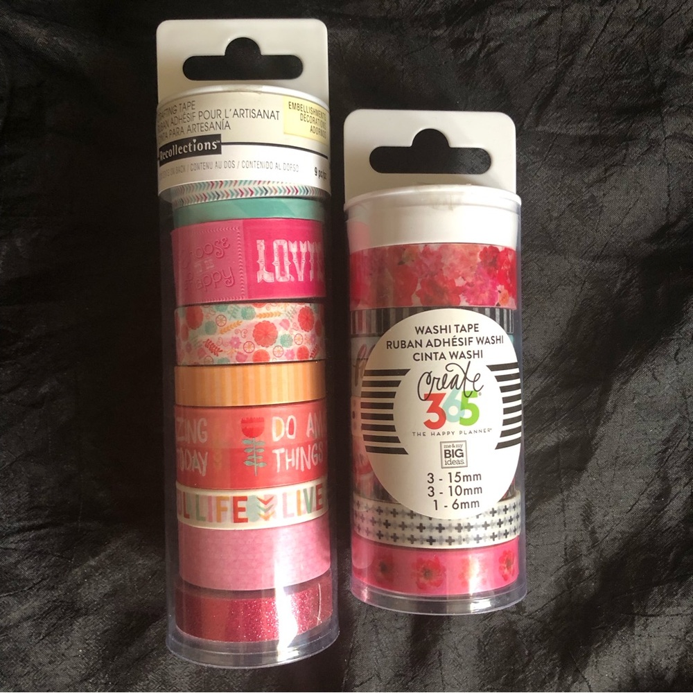 Recollections Crafting Tape + Create 365 Washi Tape - Floral & Inspirational